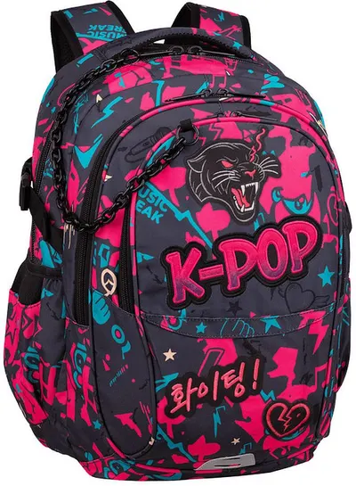 Ghiozdan școlar Cool Pack K-Pop - întunecat, cu 2 compartimente