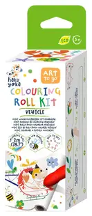 Rolă de colorat cu puncte Haku Yoka - Mașini, 2 m