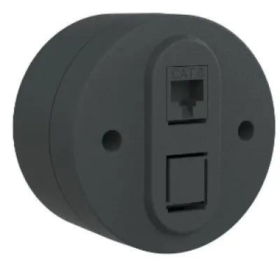 Priza Date (CAT6) PT xOne Ovivo OV00952, 10A, 250V, IP54, antracit