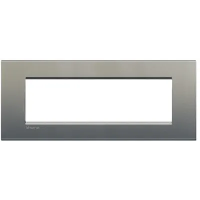 Placa ornament ,7 module, gri, living light, BTICINO
