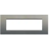 Placa ornament ,7 module, gri, living light, BTICINO