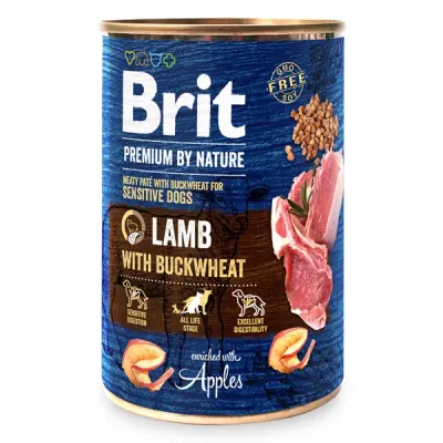 Brit Premium by Nature Sensitive Conservă pentru câini, Miel cu hrişcă 400g