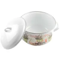 Cratita Emailata cu Capac, 24 cm, 6 l, Perfect Home
