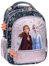 Ghiozdan școlar Paso Frozen - Roz, cu 2 compartimente