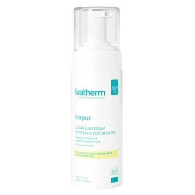 Spuma de curatare cu Acid Salicilic 2% Ivapur, 160 ml, Ivatherm