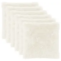 vidaXL Husă pentru pernă 6 pcs HEERLEN Alb 80 x 80 cm Fleece PV