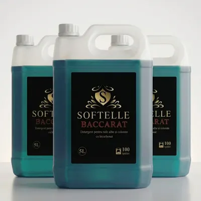 Set 3 x Detergent lichid Baccarat 5L, 100 de spalari, rufe albe si colorate