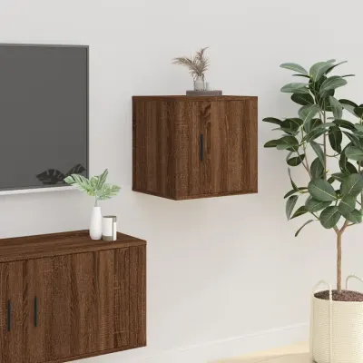 vidaXL Dulap TV montat pe perete, stejar maro, 40x34,5x40 cm