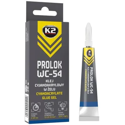 K2 Prolock WV-54 Gel Adeziv Cianoacrilat 20G WC54