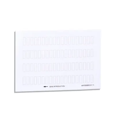 Folie cu 76 Etichete 8 X 27 Nemarcate pentru Porteticheta 30 X 40 Mm