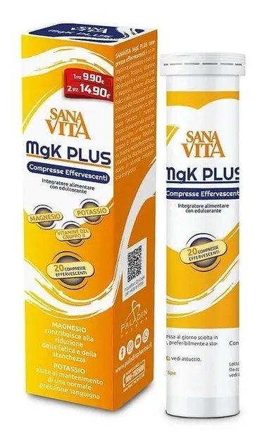 Sanavita MgK Plus, 20 tablete efervescente, Paladin Pharma