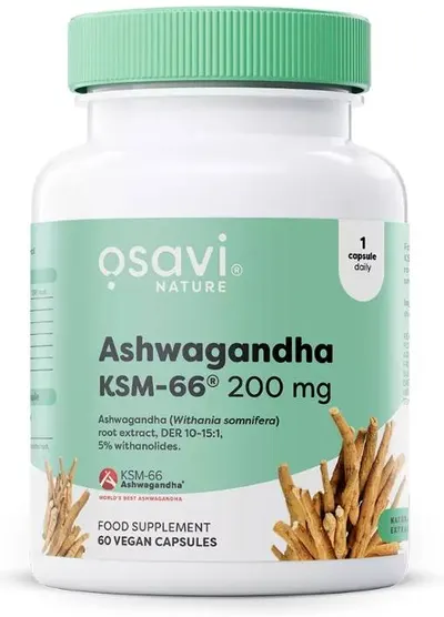 Ashwagandha KSM-66, 200 mg, 60 capsule, Osavi