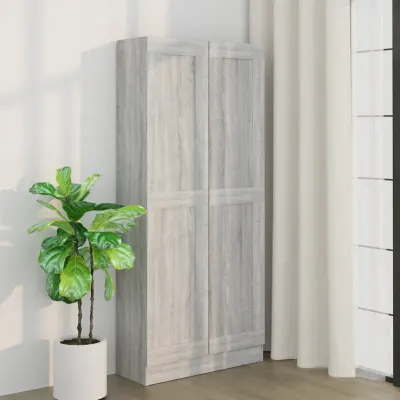 vidaXL Bibliotecă, gri sonoma, 82,5x30,5x185,5 cm, lemn prelucrat