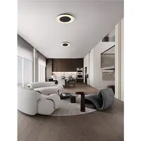 Plafoniera EPOS Triac Dimabil Nisipiu Negru & Alb Metal & Polycarbonate LED 38 Wat 220-240Volt 2200Lm IP20 2700 + 4000K