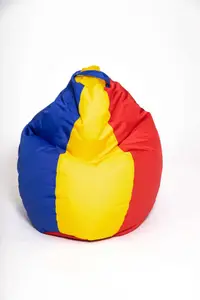 Fotoliu puf Bean bag tricolor cu husa interioara