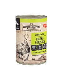 WIEJSKA ZAGRODA Rață cu pară, hrană umedă pentru câini 6x400 g