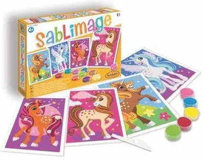 Set de pictura cu nisip Sentosphere - Unicorni