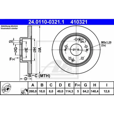 Disc frana ATE 24.0110-0321.1