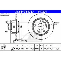 Disc frana ATE 24.0110-0321.1