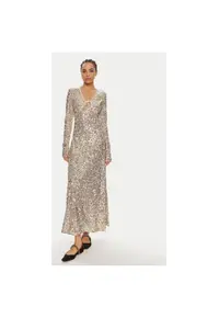 Rochie dama - 304471391 - Poliester reciclat - Auriu - Auriu