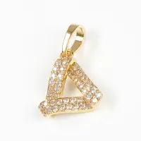Pandantiv triunghi placat cu aur 14 k