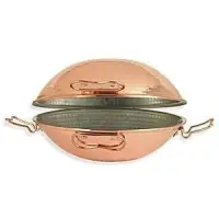 Cataplana din Cupru Ø33cm Vas Dublu Fructe de Mare si Porc 6-7 Persoane