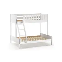 Pat pentru copii supraetajat alb 140x200/90x200 cm Scott - Vipack