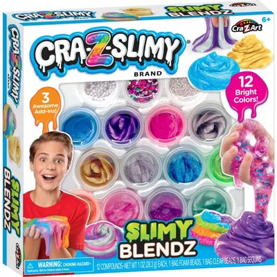 Set creativ cu slime Cra-Z-Art - Slimy Blendz, 12 culori