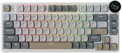Tastatură mecanică Royal Kludge – N80, wireless, Red switch, RGB, Pearly Dawn