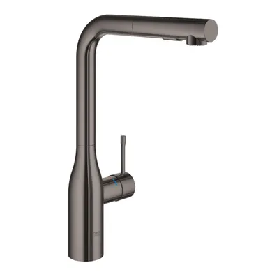 Baterie bucatarie Grohe Essence 30270A00, monocomanda, pipa inalta, limitator temperatura, dus extractibil, Hard Graphite