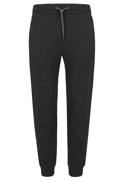 Pantaloni jogger din bumbac - cu snur - N-Kanton - negru - Negru