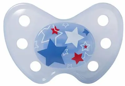 Suzetă din silicon Baby Nova - Dentistar, stele, mărimea 2