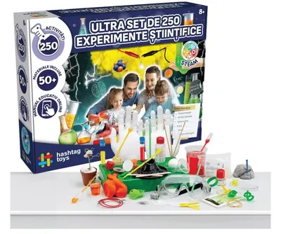 Trusă de experimente științifice Hashtag Toys - 250 de experimente