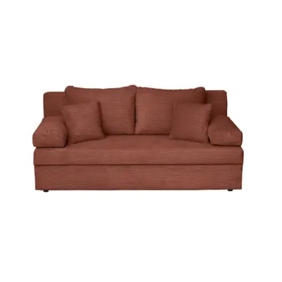 Canapea extensibila ANA LUX, 3 locuri, cu lada depozitare, caramiziu, 185x82x80 cm