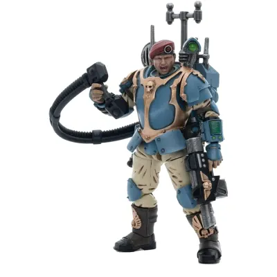 Figurina Articulata Warhammer 40k 1/18 Astra Militarum 55th Kappic Eagles Tempestus Scions Command Squad Vox Operator