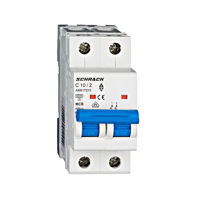 Intrerupator automat bipolar MCB, AMPARO 6kA, C 10A, 2P