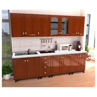 Bucatarie Zebra 2.6m MDF Cedru - frezare mustata