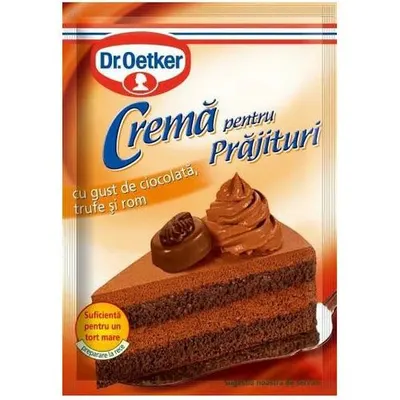 Mix de cremă pentru prăjituri cu gust de ciocolată, trufe și rom 57g, 25 plicuri Engros