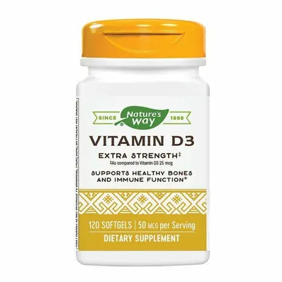Vitamin D3 2000UI, Nature's Way, 120 capsule, Secom
