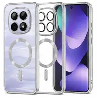 Husa MagSafe pentru Xiaomi Poco M8 / Redmi Note 15 5G / Note 15 4G, Techsuit, Luxury Crystal, Argintie