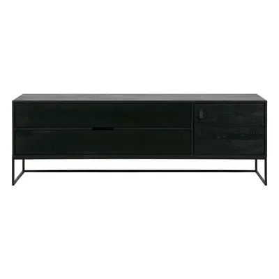 Comodă TV neagră din lemn de frasin 180x61x44 cm Silas – WOOOD
