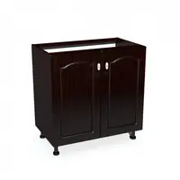 Corp inferior cu 2 usi 80 cm Zebra, Wenge/MDF Wenge Mustata, fara blat 80 x 82 x 50