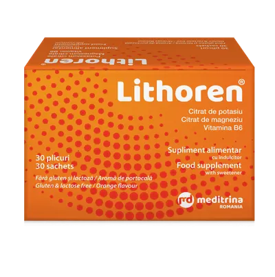 Lithoren aroma de portocale, 30 plicuri, Meditrina Pharmaceuticals