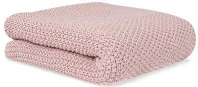 Pătură tricotată Bonjourbebe - Organic rosa, 70x90 cm