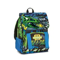 Ghiozdan neechipat, 40x28x18 cm, Mitama 4Zip, dinozauri