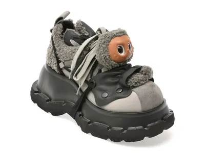 Pantofi sport GRYXX gri, 6116, din material textil si piele naturala