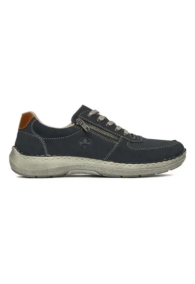 Pantofi barbati - material sintetic - albastru - inchidere cu fermoar
