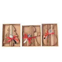 Figurine din lemn - Acacias Cheese Board - Snowman, Gingerbread Man, Tree - mai multe modele