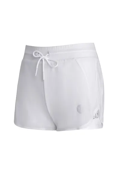 Pantaloni scurti cu talie ajustabila pentru antrenament Squat - Alb