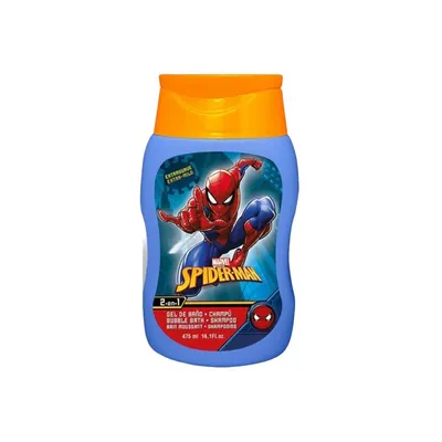 Set cadou Spiderman, cu Spumant de baie si Sampon 475ml si balsam de buze, in borseta cool, Baieti